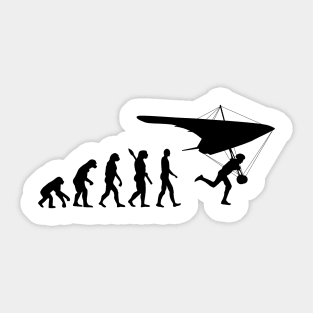 Evolution of the flying man (v2) Sticker